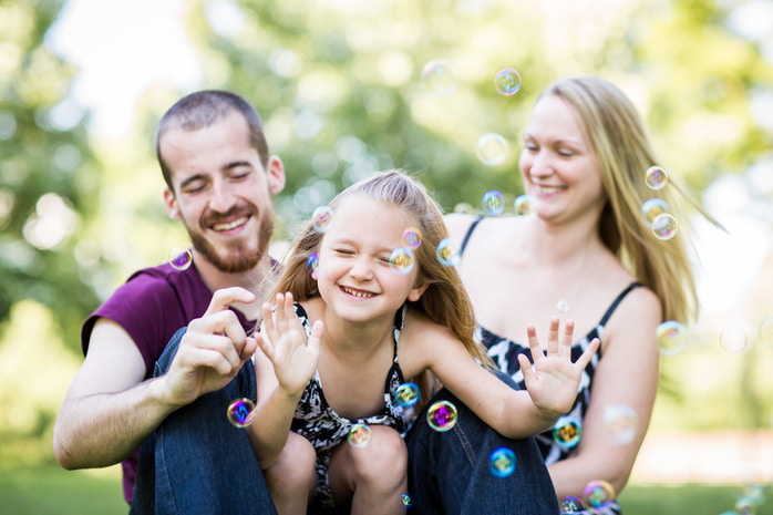 Bubble-Filled Laughter: Capturing Family Connections