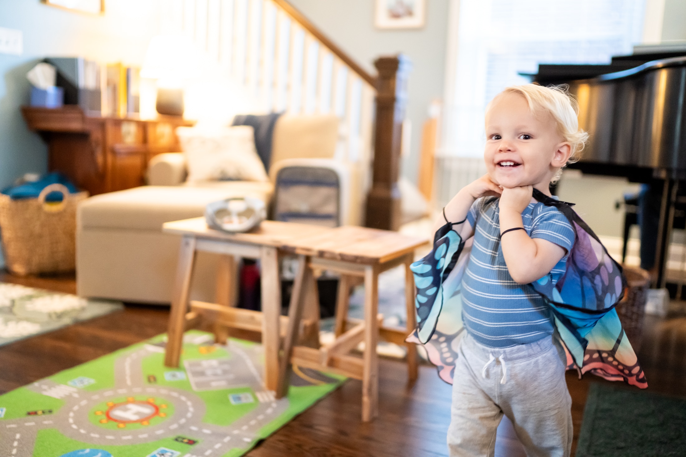 Running and playing kids